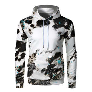 Nouveaux sweats à capuche personnalisés pour hommes, de haute qualité, en polyester/coton, avec impression 3D intégrale, poche noire, sublimation - Product Image 5