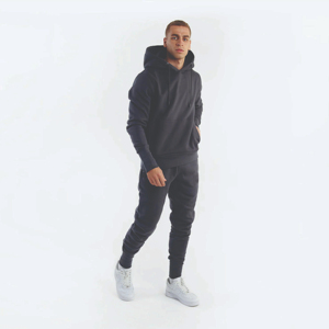 Sweat-shirt à capuche ample et respirant pour homme, en molleton de coton mélangé avec broderie 3D, collection Hiver 2025 – Style décontracté - Product Image 2