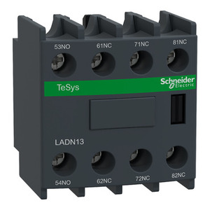 Blocco di contatti ausiliari TeSys D LADN13 per SCHNEIDER ELECTRIC con 1 NO + 3 NC e terminali a vite - Product Image 1