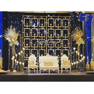 Encantadora recepción noche vela decoración de pared elegante vela telón de fondo pared para boda escenario boda evento vela pared telón de fondo - Product Image 1