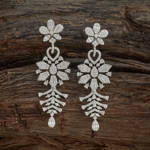 Boucles d'oreilles pendantes florales en cuivre pour mariages et cadeaux de fête - Product Image 4