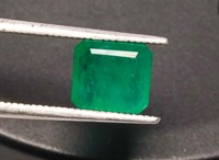 Batu Permata Zamrud Zambia Asli 7mm Bentuk Cushion Batu Zamrud Potongan Facet Batu Permata Zamrud Zambia