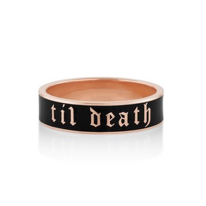 แหวนแต่งงาน Til Death Dainty Sterling แบบคลาสสิกแหวนสัญญาที่กำลังมาแรง - Product Image 2