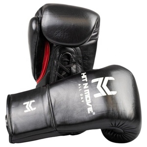 Guantes de Boxeo Muay Thai de Cuero de Alta Calidad, Cierre de Gancho y Bucle, Diseño de Logotipo Personalizado para MMA y Kickboxing - Product Image 2