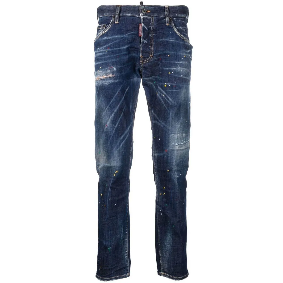 Blue Mens Designer Jeans Herren Berühmte Marken Casual Herren farbe und Ripped Whiskers Jeans With Tag