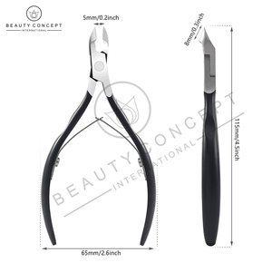Black Color Nail Clipper Competitive Price New Arrival Product Cuticle Nail Nipper by Beauty Concept International Sustainable - Product Image 5