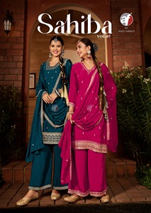 Hermoso corto Kurti con divisor y Dupatta Pure Chinon con bordado a mano pesado perfecto para festivales y celebraciones - Product Image 4