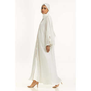 ชุดอาบายะห์ประดับตกแต่งรุ่น IPAB-22161 พร้อมผ้าคลุมไหล่ ทำจากผ้าชีฟอง - Product Image 2