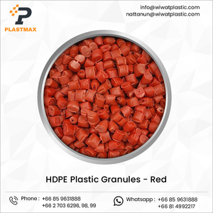Granulés de plastique HDPE cylindriques rouges pour le moulage par injection de bouchons de bouteilles, qualité poudre - Product Image 2