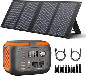 <b>Solar</b> Power Station <b>Solar</b> Panel Lithium Ion Battery Portable Power Bank 600W Modified Sine Wave Jump Starter RV Port Wireless - Product Image 1