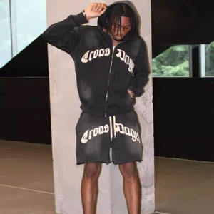 Moda Streetwear Chándal | Venta al por mayor 2 piezas Jogger Set para hombres y mujeres | Casual Sudadera con capucha Traje de ropa deportiva - Product Image 4