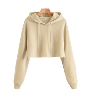 Sudaderas Cortas de Invierno para Mujer con Logotipo Frontal, 100% Algodón, Servicios OEM/ODM para Minoristas Internacionales de Ropa Juvenil de Pakistán - Product Image 1