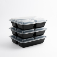Conteneur alimentaire à 3 compartiments en plastique PP 100% 930 ml pour solution d'emballage à emporter pour les restaurants et les cuisines