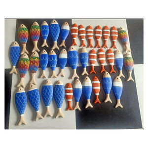 Art marin en bois fait main en forme de poisson, écologique, sculpture sur bois naturel pour les amateurs de la mer et de l'océan - Product Image 1