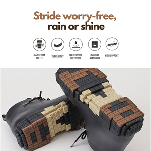 Stivali Casual Eco Friendly <span class=keywords><strong>scarpe</strong></span> con zeppa vegana <span class=keywords><strong>scarpe</strong></span> da trekking Sole spesse stivali Martin leggeri per escursioni di un giorno Ba01 - Product Image 4