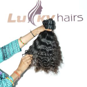 Extensiones de cabello humano de doble estirado baratas al por mayor mechones crudos indios de ondas sueltas fabricados con rizado de estilos de calidad natural 100% - Product Image 4