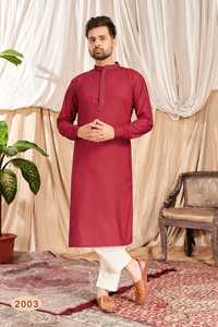 Pijama Kurta de seda y algodón suave para hombre, mangas completas para fiestas informales festivas, proveedor indio, precio a granel - Product Image 2
