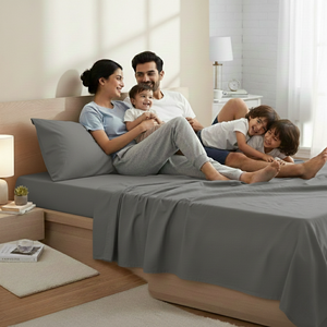 Luxury Solid Color <b>Bed</b> <b>Sheet</b> Set | Soft Microfiber Bedding | Hotel Quality Double <b>Bed</b> Linen with Pillowcases | Wholesale Supply - Product Image 2