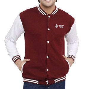 เสื้อแจ็คเก็ตฤดูหนาวแขนยาวผู้ชายคุณภาพสูง ดีไซน์ใหม่ คอตั้ง สไตล์ Letterman โลโก้ด้านหน้า ลำลอง กันลม - Product Image 1