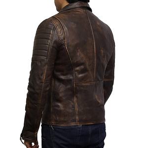 แจ็คเก็ตหนังแท้สำหรับผู้ชาย สไตล์มอเตอร์ไซค์ ผ้าคุณภาพสูง ดีไซน์หลากหลายรูปแบบ-SFS-LJ-1001 - Product Image 4