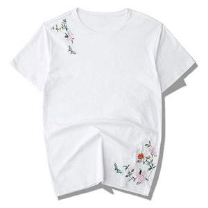 T-shirts brodés tendance pour hommes, matière légère, coupe confortable, pour un usage décontracté et un look quotidien. - Product Image 1