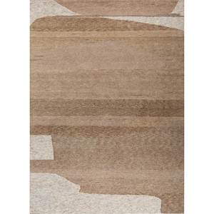 พรมขนสัตว์ถักมือสีเบจและสีน้ำตาลลายแบบนามธรรมสำหรับห้องนั่งเล่น ทางเข้าบ้าน และโถงทางเดิน-Aiwl-1030 สำหรับวัยรุ่น - Product Image 1