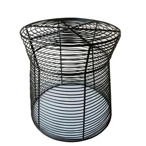 Tabouret en métal fer forgé fait main de couleur orange, parfait pour la maison, le salon, meubles décoratifs, pouf et tabourets - Product Image 3