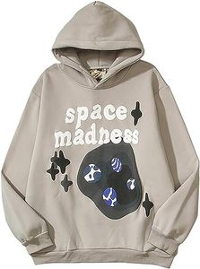 Sweat-shirt à capuche zippé pour homme en coton tricoté, décontracté, avec logo imprimé sur le devant, coupe classique, automne, bleu, rouge, marron - Product Image 2