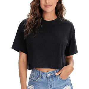 T-shirts courts à manches courtes et col rond décontractés pour femmes - Logo personnalisé, respirant, 100% coton, mode de sport - Product Image 5