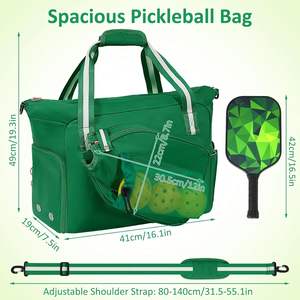 OEM ODM Pickleball <b>Tote</b> <b>Bag</b> with Shoe Compartment 30-40L Capacity Rack <b>Bags</b> <b>for</b> Women <b>Men</b> Vietnam Manufacturer - Product Image 5