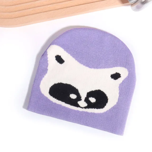 Otoño e Invierno pequeño patrón de zorro niños Jacquard Beanie sombreros lindo suave bebé Color sólido gorros cálidos gorra para niñas niños - Product Image 5