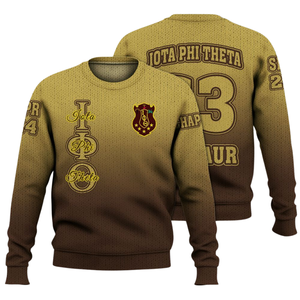 Iota Phi Theta 1963 Acrylic <b>Sweater</b> Chenille Greek Letter Knit Pullover Fraternity Apparel Winter Greek Clothing - Product Image 5