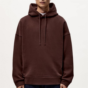 เสื้อมีฮู้ดผ้าคอตตอนโอเวอร์ไซส์สำหรับผู้ชายเสื้อมีฮู้ดปักลายสำหรับฤดูใบไม้ร่วงผ้า100% ออกแบบได้ตามต้องการ - Product Image 1