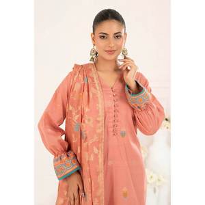 Conjunto de Traje Jacquard Naranja para Mujer, 3 Piezas, Diseño Sin Coser - Product Image 2