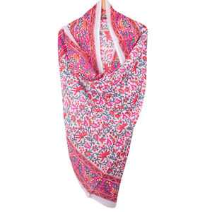 Bufanda Larga de Algodón Estampada para Uso Diario, Suave y Transpirable, Accesorio de Verano y Primavera para Mujer, Ideal para Atuendos Casuales de Oficina - Product Image 1