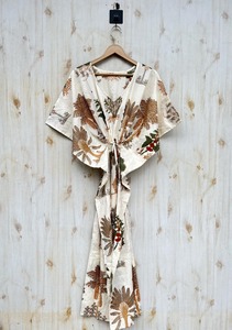 Cotton Kaftan Summer Nightwear Kaftan Knee Length Kaftan <b>Beach</b> Cover Sleepwear Maxi Dress Bikini Coverup Free Size <b>Gifting</b> - Product Image 2