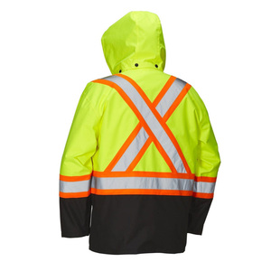 Hi Vis Reflective Safety <b>Work</b> Wear Winter Safety Reflective <b>Construction</b> Custom logo Printing Safety Rain <b>Jacket</b> - Product Image 5