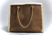 Sac fourre-tout en cuir de daim et fourrure de vache blanche, sac seau en cuir de mouton, personnalisé OEM, 2022 dernier sac en cuir véritable de mouton