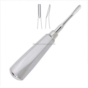 Ascenseur de racine apicale dentaire manuel professionnel poignée ergonomique certifiée CE en acier inoxydable droite gauche droite pour dent - Product Image 3