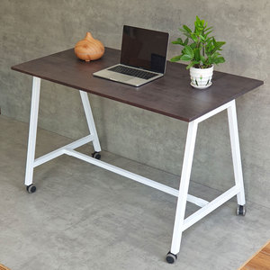 Escritorio Móvil de Diseño Moderno FOS 120x60cm, Escritorio Plegable de Madera con Patas de Hierro Ajustables y Almacenamiento FOS011 - Product Image 2