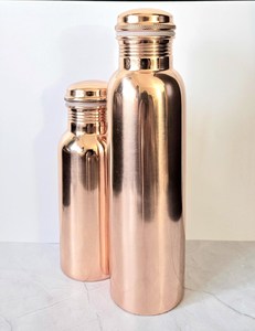 Natural Pure Copper Eco-Friendly <b>Water</b> <b>Bottle</b> | Large Capacity <b>Metal</b> <b>Bottle</b> with Lid for Healthy Drinking <b>Water</b> - Product Image 2
