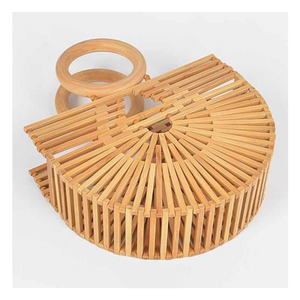 Sac à main de luxe en bambou fait main, tissage artisanal unique, look simple mais élégant, idéal pour les rendez-vous d'été à la plage ou les tenues bohèmes - Product Image 4