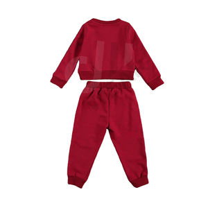 ชุดวอร์มเด็กผู้ชายสำหรับฤดูหนาวชุดวอร์มผ้าฝ้ายสีล้วน20% 80% โลโก้ตามสั่ง - Product Image 2