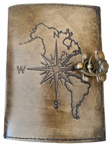 Leather <b>Journal</b> <b>Women</b> Office Supplies Custom Design Compass Eco-Friendly Gift Box Antique Writing Diary with Custom Logo - Product Image 4