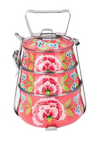 Enamel Coated Stainless Steel Printed lunch <b>box</b> Decorative Hand Painted <b>Floral</b> Citrus Design Food Safe and sale - Product Image 3