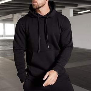 Ensemble de vêtements d'extérieur d'hiver 2 pièces pour hommes, sweat à capuche surdimensionné, pantalon de survêtement tissé respirant, pantalon de jogging confortable, Style vierge 100% - Product Image 4