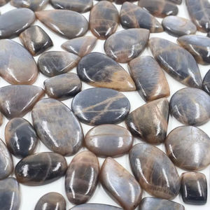 Cabochon de pierre de lune pêche, pierre précieuse pierre de lune naturelle-pierre de lune arc-en-ciel pêche gros pierre de lune bijoux faits à la main pour la fabrication - Product Image 1