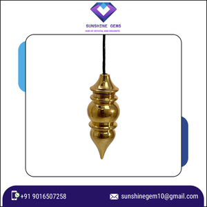 Péndulos de metal curativo Cúpula dorada Péndulo de cobre y acero Péndulo de radiestesia para meditación de adivinación - Product Image 4