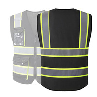 Meilleur gilet de sécurité décontracté pour homme en velours côtelé polyester/coton, respirant, réfléchissant, avec fermeture éclair et poches latérales, pour l'hiver et l'automne