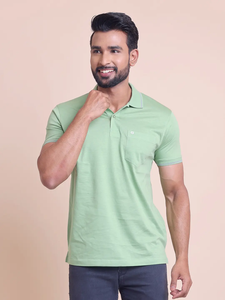 100% ผ้าฝ้ายพรีเมี่ยมสำหรับผู้ชาย, เสื้อยืดแขนสั้นคอโปโลมีสไตล์และความสบายสูงสุดพร้อมความยืดหยุ่นสำหรับสวมใส่สบาย - Product Image 2